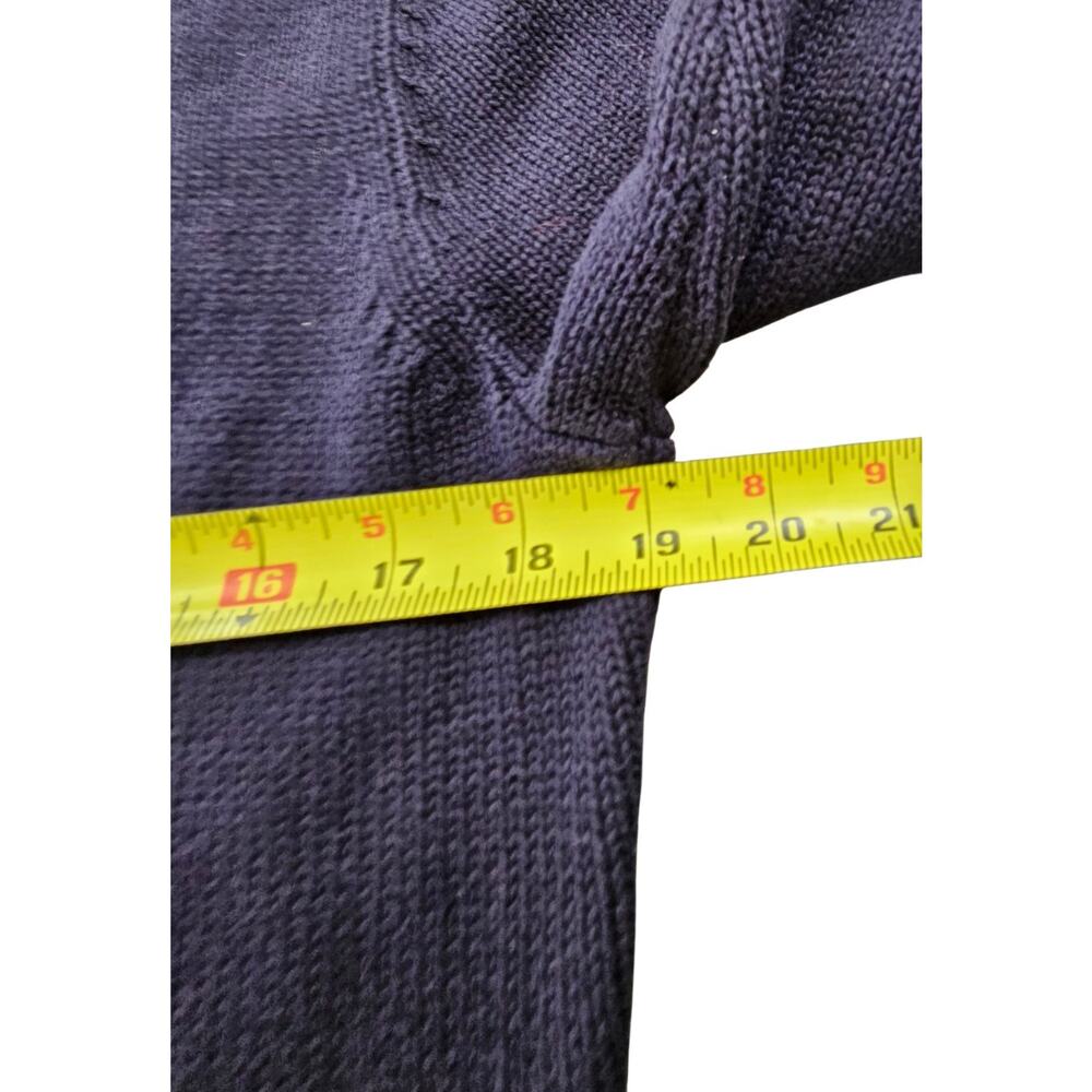 Lauren Ralph Lauren 3/4 Sleeve Navy Turtleneck Knit Sweater Women's Size Large - Picture 13 of 15